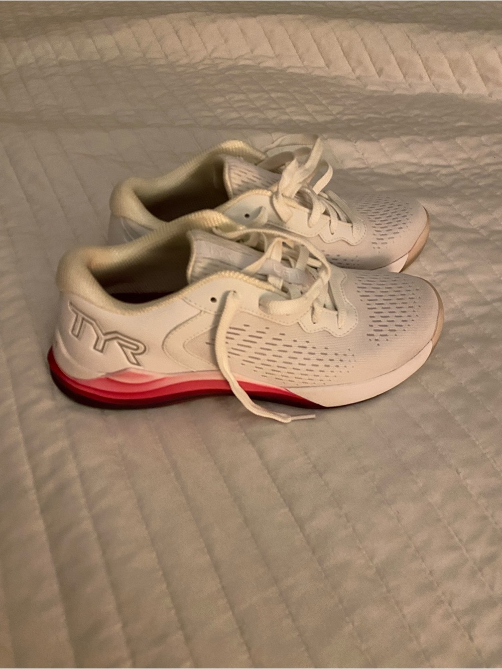 TYR CXT-1 Trainers. White w/ Pink Accent